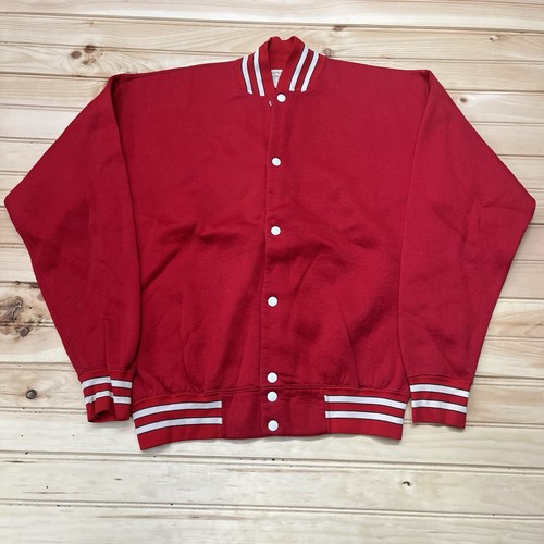 Vintage 50s Champion Waggener Wildcats High School Bomber Jacket Size Large Red - Picture 2 of 9