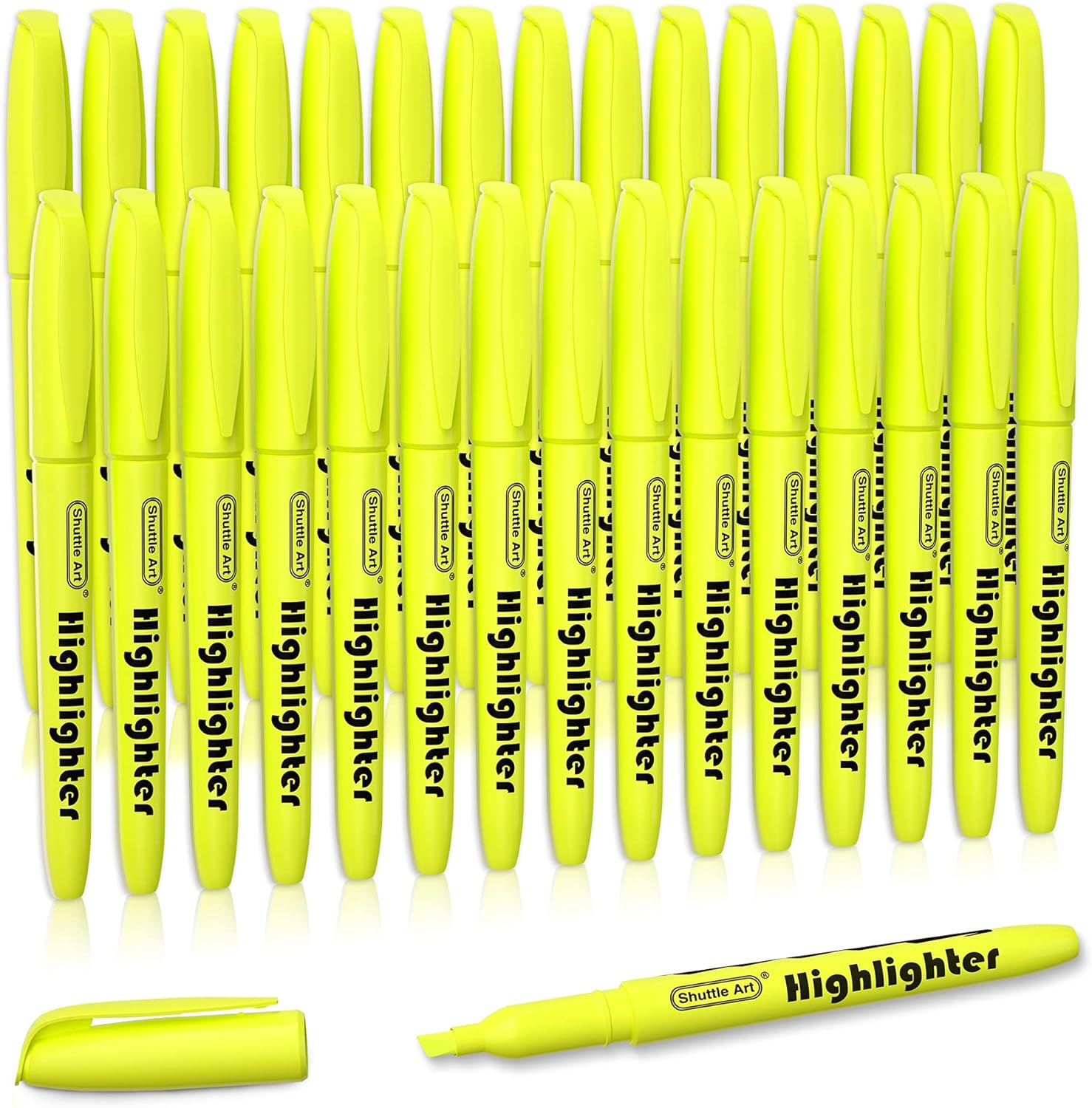 Yellow Highlighters, 30 Pack Highlighters Bright Colors, Chisel Tip Dry-Quickly-image