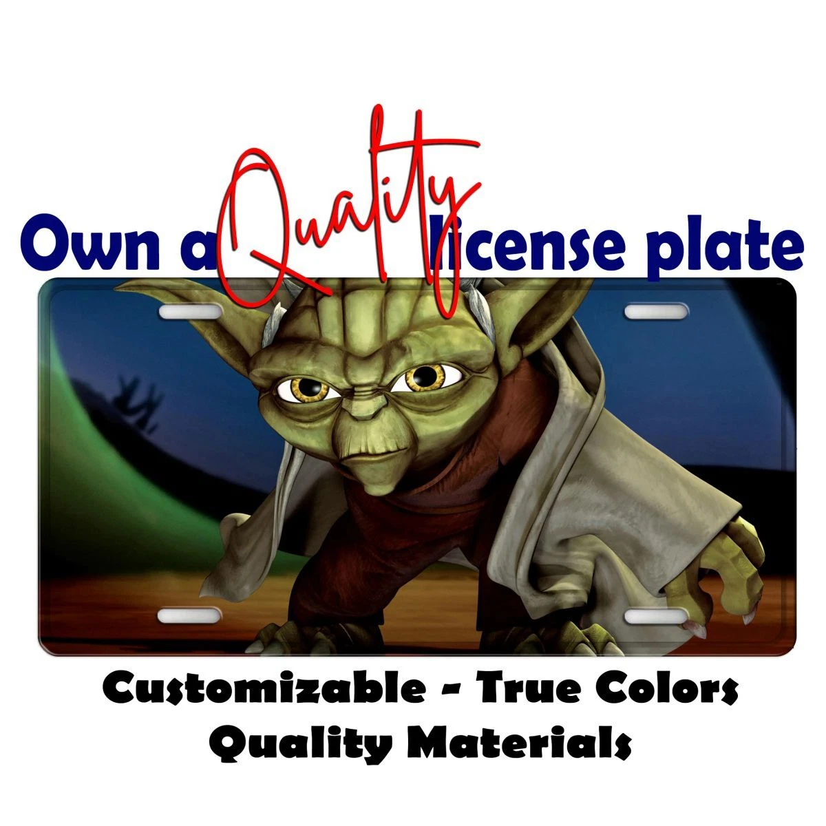 Yoda license plate frame deals