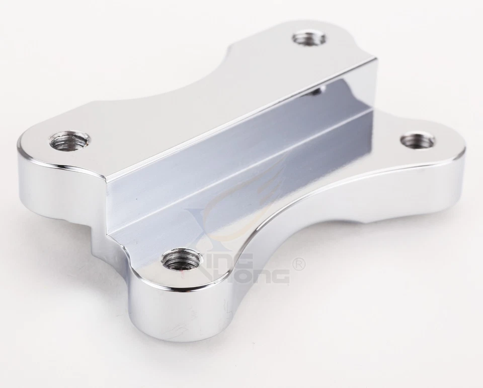 Soporte de montaje adaptador de guardabarros a horquilla cromado para Harley Softail FLSTFB Fatboy Lo Foto 3 de 4