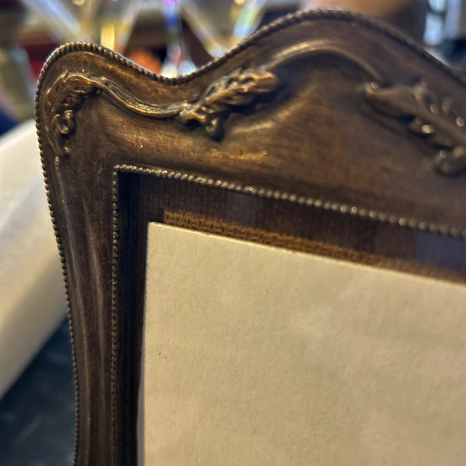 Antigo. QUADRO DE BRONZE ESTILO ART DECO 5x7 para rolagem de folha de foto 4x6 1,7pds! - Imagem 2 de 4