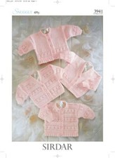 Sirdar Knitting Pattern - Snuggly 4 Ply, Cardigans 3941