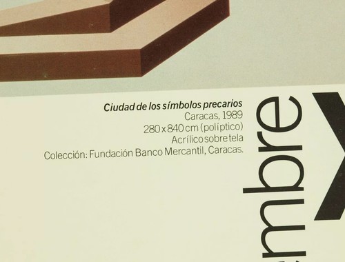 vtg rare 1990 VENICE BIENNALE poster ~ Julio Pacheco Rivas, Venezuela ~ 38x24" - Picture 7 of 12