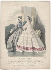 LES MODE PARISIENNES PIATTO MODA VITTORIANO 1863 1067
