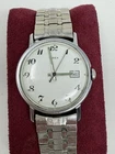 Timex Mercury 1971 Silver Tone White Dial Mens Vintage 1970s Mechanical Handwind