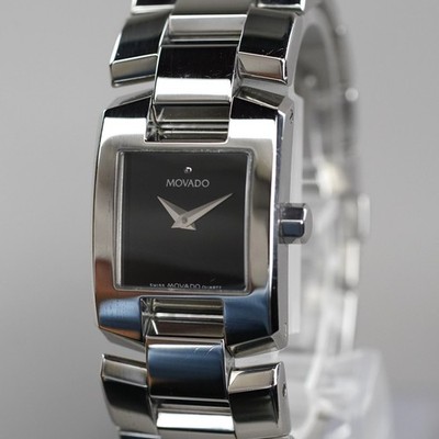 MOVADO Vintage Damenuhr 84-A1-1431 Silber 21mm Neue Batterie 4073443