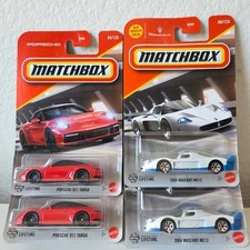 Mattel Matchbox PORSCHE 911 TARGA and 2004 MASSERATI MIC 12 pack of 4