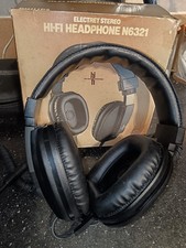 vintage 70s Philips N6321 Electret Stereo HiFi Headphones Mint, Inc Original Box