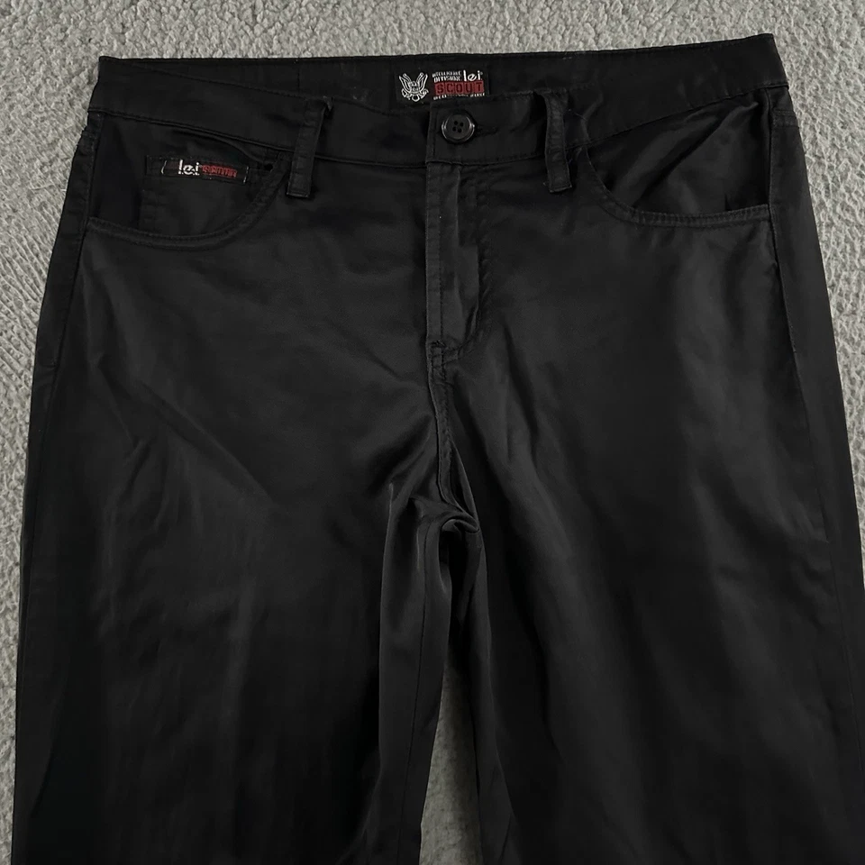 Pantalones Lei Scout para mujer negros talla 7 corte boot tiro medio Y2K mezcla de algodón y nailon Foto 2 de 4