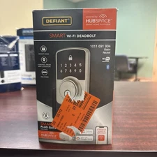 DEFIANT Square Compact Hubspace Satin Nickel Electronic Deadbolt OPEN BOX