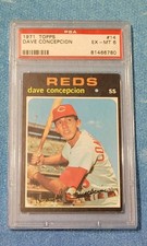 1971 Topps Dave Concepcion PSA 6 EX MT RC #341 REDS Rookie Card FHOF ?⚾️?. rookie card picture