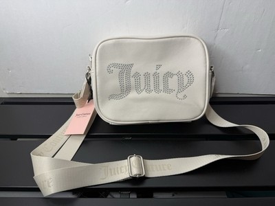 Juicy Couture Crystal Faux Leather Obsession Camera Crossbody Studded Logo NWT