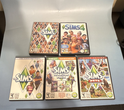 The Sims PC Games Bundle: Sims 3, Starter Pack, Pets, Sims 4