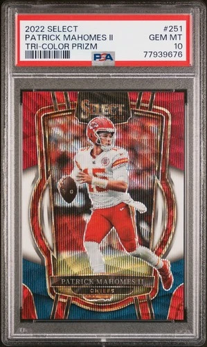 2022 Panini Select #251 Patrick Mahomes II Tri-Color Prizm PSA 10 #/149 Chiefs