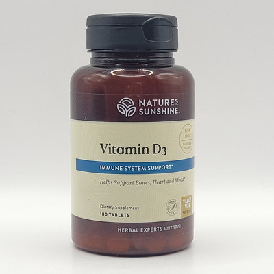 Nature's Sunshine Vitamin D3  180 Tablets  Immune Support New & Sealed