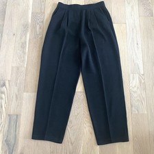 ST. JOHN Basics Santana Knit Pleated Dress Pants Size 10 Black