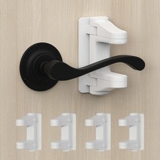 4pk Adhesive Door Lever Child Safety Lock No Drill