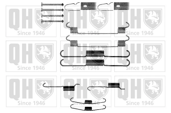 Brake Shoe Fitting Kit fits MAZDA E2000 SR2 2.0 Rear 99 to 03 FE(8V) QH Quality - Image 2 of 4