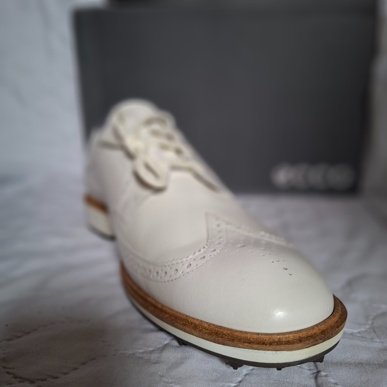 Rrp £180. ECCO Men's Classic Hybrid Spikeless Golf Shoes UK 9 EU 43 White image 3