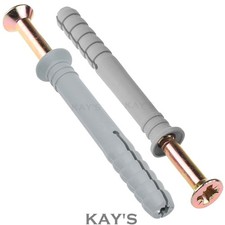 M5 M6 M8 NYLON HAMMER FIXINGS MASONRY NYLON WALL PLUG WITH SCREW VARIOUS LENGTHS