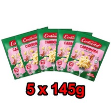 Continental Carbonara Pasta & Sauce Meal Kit 5x145g Family Pack Cooking Easy