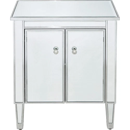 Elegant Lighting MF72020 Reflexion End or Side Table Antique Hand Painted Silver - Picture 4 of 11