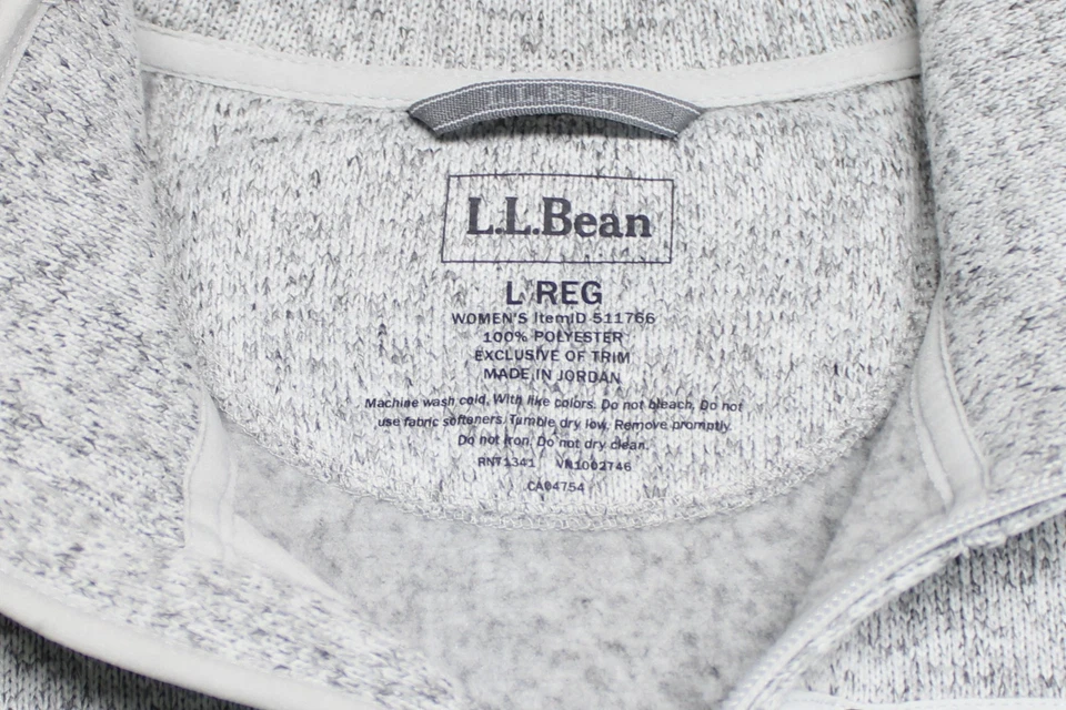 WOMEN,S L.L. BEAN FULL ZIP SWEATER FLEECE VEST--L----PERFECT!!!---NWOT! - Image 2 of 3