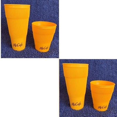 4 x ORIGINAL MC CAFÉ MC DONALD'S KAFFEE TRINK BECHER FRANKREICH GELB MCDONALD'S