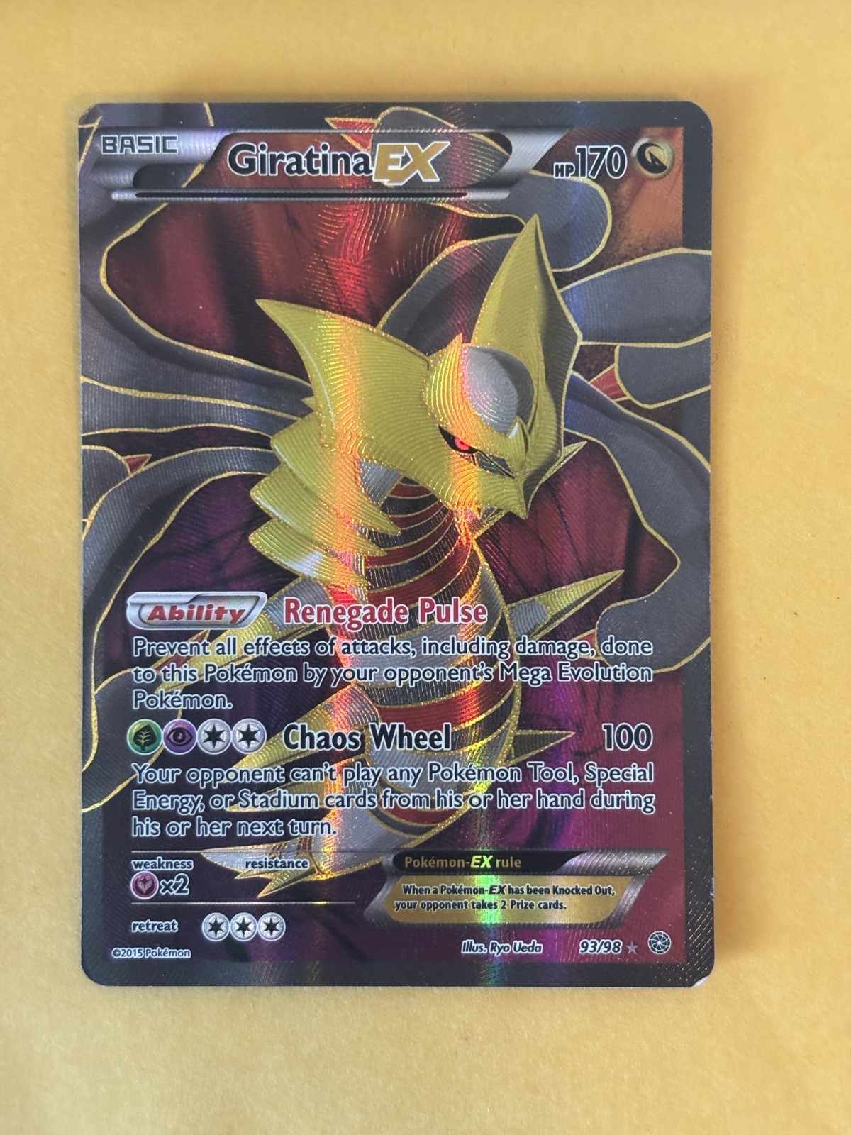 Giratina EX 93/98 (Full Art) Pokémon TCG Ancient Origins XY Holo LP