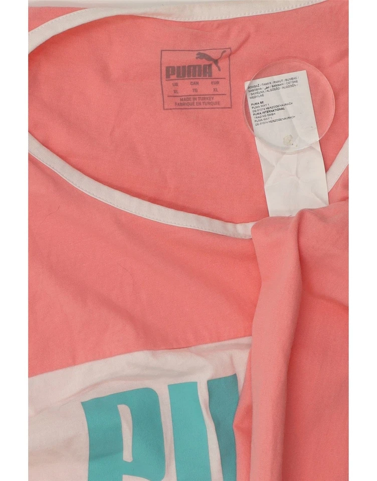Chaleco Top PUMA Mujer Gráfico Reino Unido 18 XL Rosa Bloque de Color Algodón DV45 Foto 4 de 4