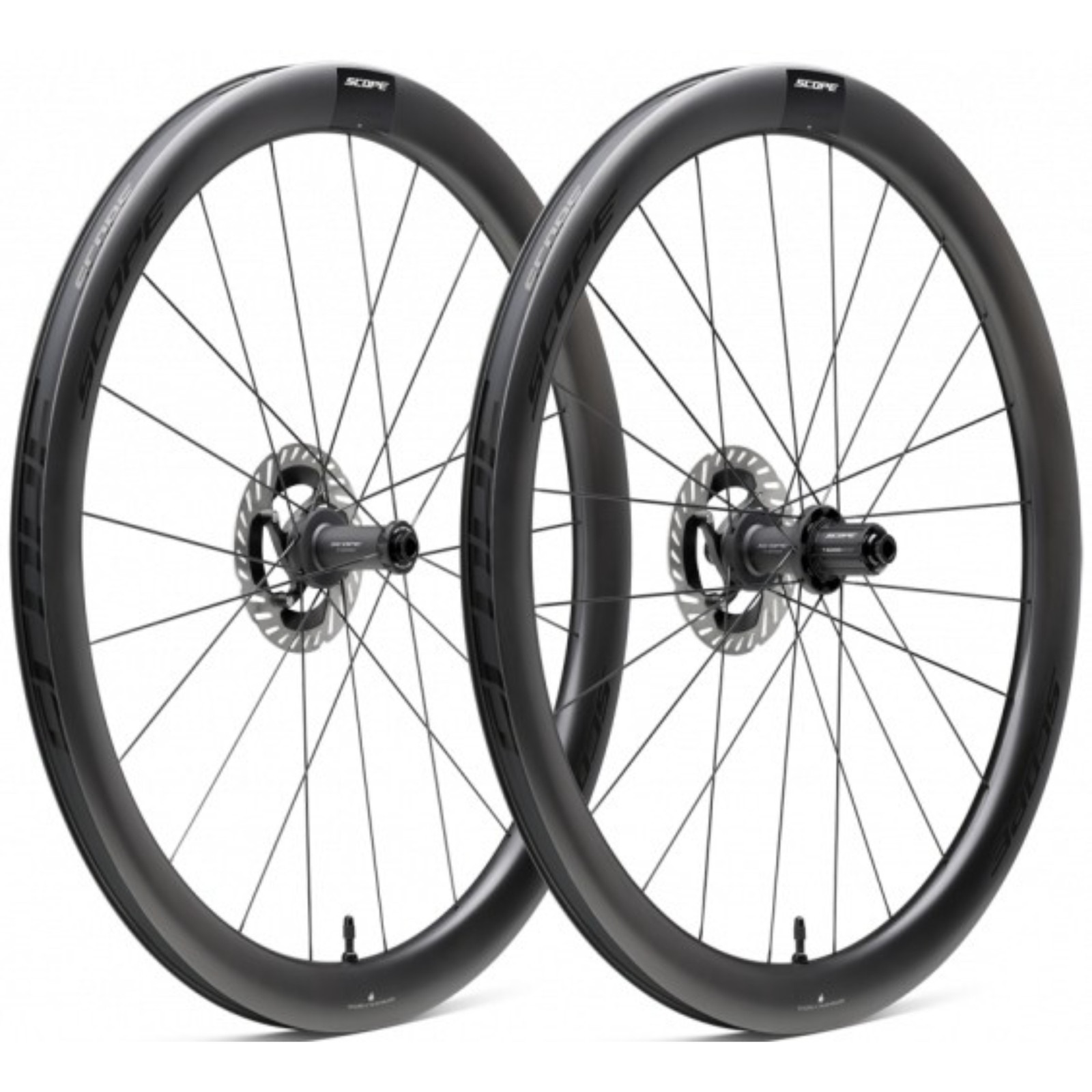 Scope Cycling R4 V2 45mm Road Wheelset - Shimano HG Road - Black Lettering