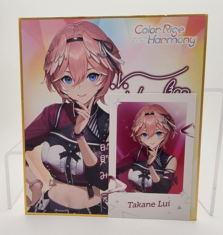Takane Lui Hololive 6th fes. Color Rise Harmony Shikishi Message Board Cheki