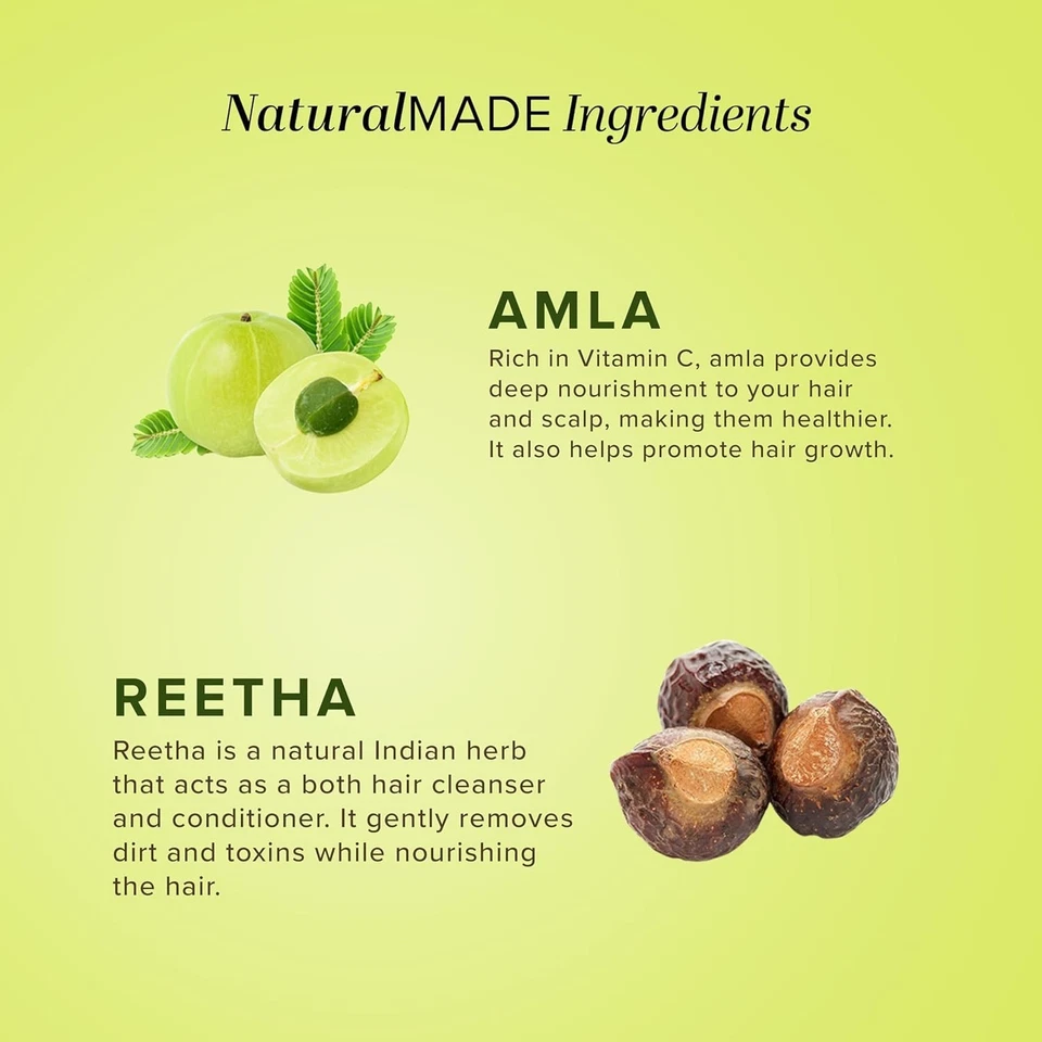Champú Khadi Amla Reetha 210 ml | Control y crecimiento de la caída del cabello | A base de hierbas 🌿 Foto 3 de 4
