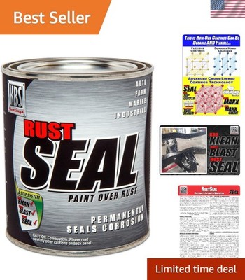 Proven Rust Protection: Satin Black RustSeal 1 Quart Covers 50 Sq Ft, Oil-Based
