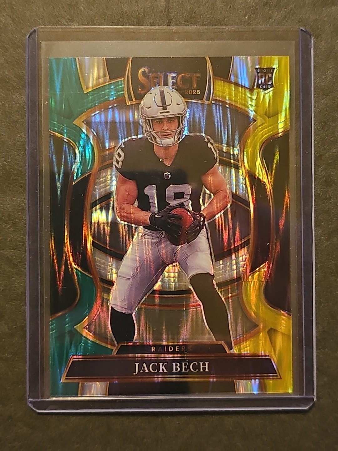 2025 Panini Select Jack Bech Concourse #6  Green & Yellow Shock RC
