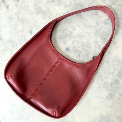 Extremely Rare Made In USA Old Coach 9025 Shoulder Bag Red Vintage