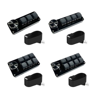 Customizable Macro Keypad with Programmable Rotary Knob for Gaming 3/4/6/8Key
