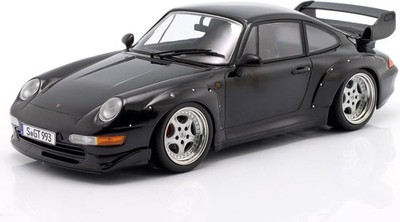 1996 Porsche 911 (993) GT2 Black w/ Speedline Rims in 1:18 scale by KK Diecast