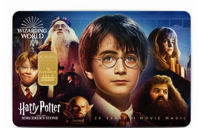 #ad Harry Potter 1g 24K Gold Bar Limited Edition Boxed Wizarding World Collectible $360.00