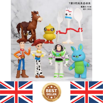 7 Stck. Disney Toy Story Fokry Buzz Lightyear Woody Jessie Actionfigur Modell Geschenk