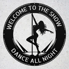 Personalized Stripper Metal Sign Custom Name Wall Art Adult Bar Decor Gift