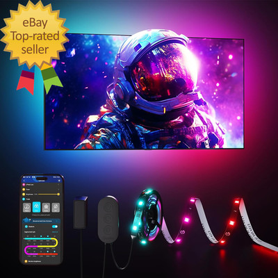 TV LED Backlight Strip  RGBIC Smart LED Backlight for 40 50Inch Tvs  Music Sync