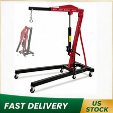 2 Ton 4400lbs Folding Engine Hoist Hydraulic Cherry Picker Shop Crane Hoist Lift