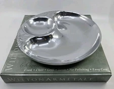 Wilton Armetale Sorrento Chip and Dip Sm Divided Serving Tray Platter New USA