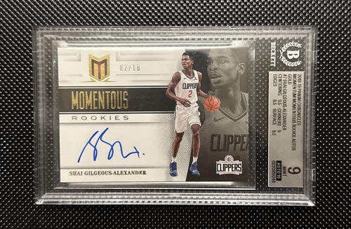 2018 Chronicles Shai Gilgeous-Alexander Momentous Rookie Auto GOLD 2/10 BGS 9/10