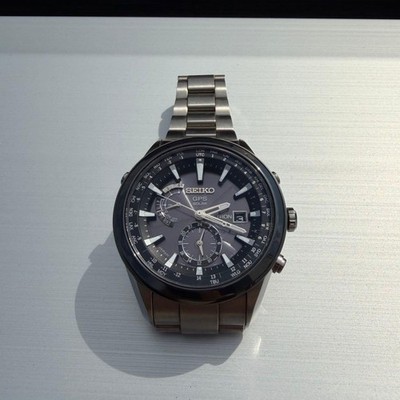 SEIKO Astron 7X52 Solar GPS Black Dial Men's Watch