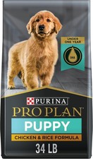 High Protein Dry Puppy Food Chicken & Rice Formula 34 lb. Bag 2.62 per pound