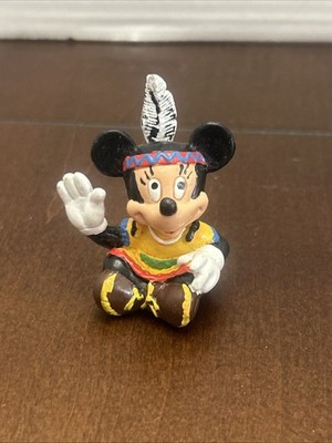 Vintage MINNIE MOUSE Bully Bullyland Disney As An Indian Native American RARE!!