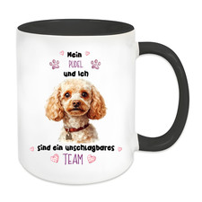 Hunde Tasse, Pudel,  Zwergpudel, Toypudel, fawn, verschiedene Farben A6303