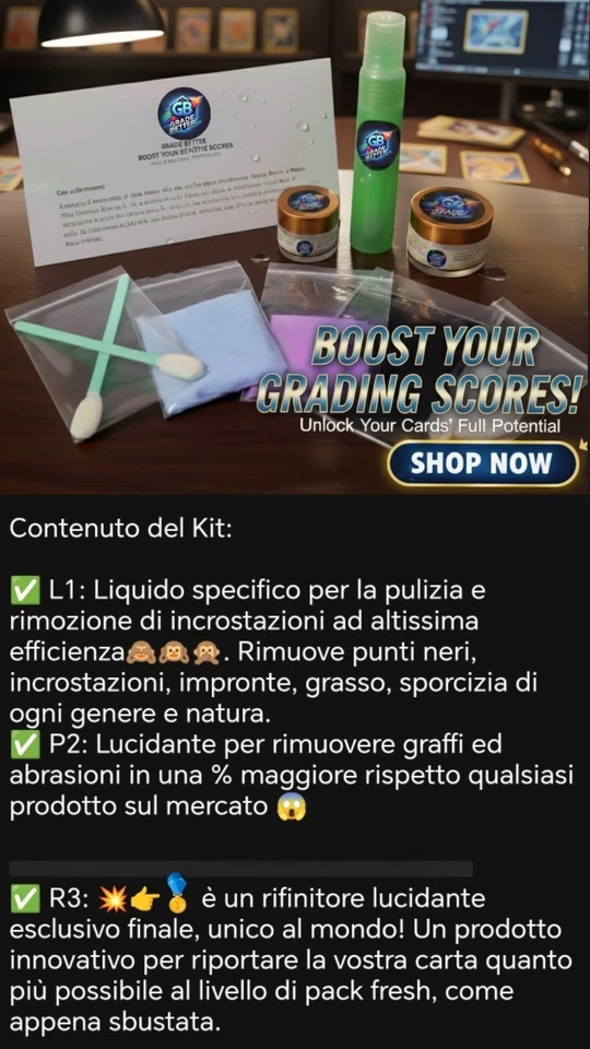 Kit GRADE BETTER 💎ELITE💎Pulizia-Restauro Carte Pokemon - Immagine 2 di 4